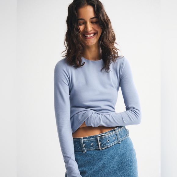 Abercrombie & Fitch Tops - Abercrombie & Fitch - Double-Lined Long-Sleeve Baby Tee